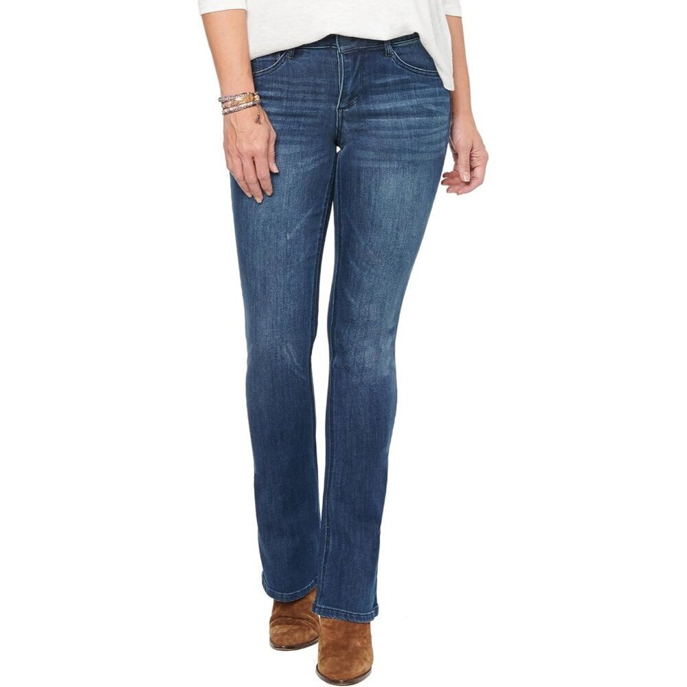Women's Ab Solution Itty Bitty Boot Jean Blue Size 10 Slimming Stretch